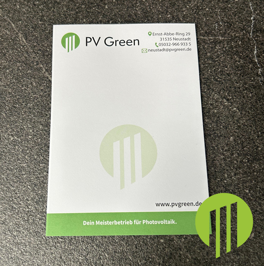 PV Green Notiz Blcke