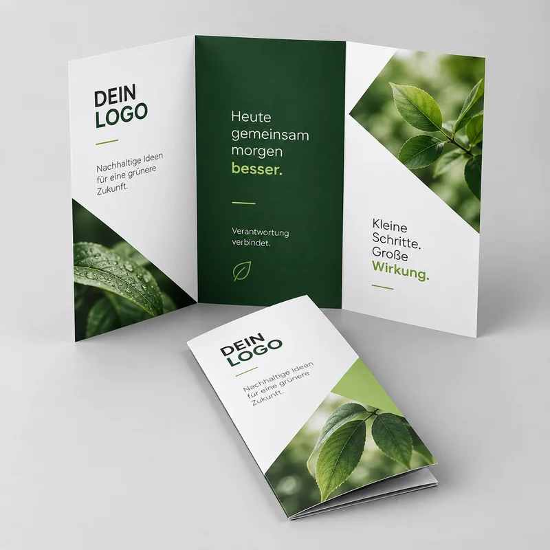 Illustratives Mockup: Faltblätter