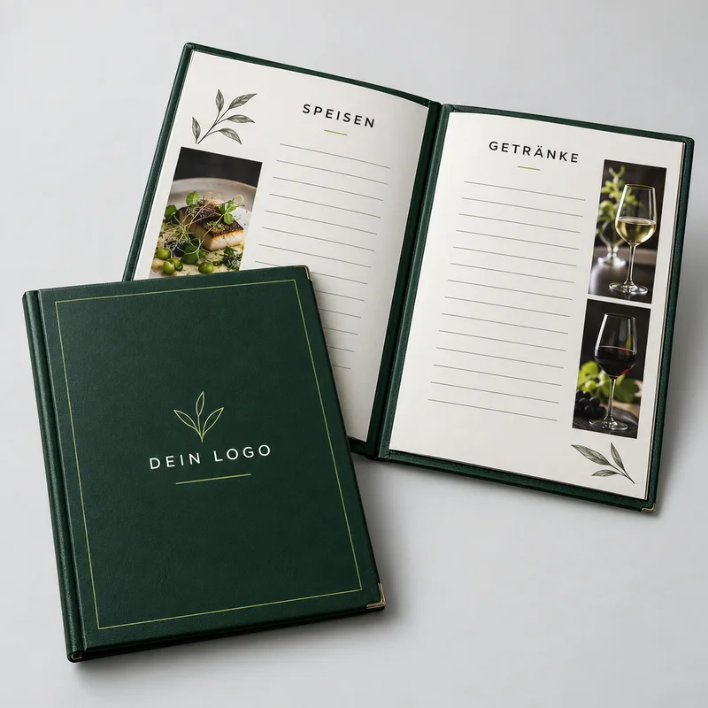 Illustratives Mockup: Speise- & Getränkekarten