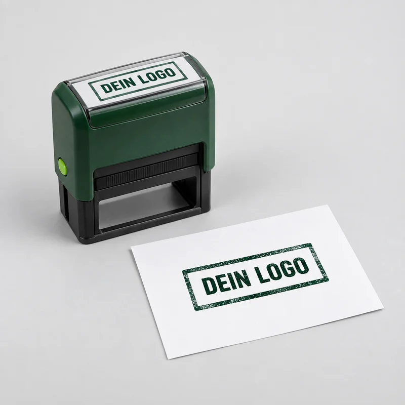 Selbstfärbender Firmenstempel mit individuellem Logo-Abdruck