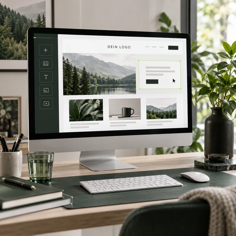 Illustratives Mockup: Bearbeitbare Inhalte